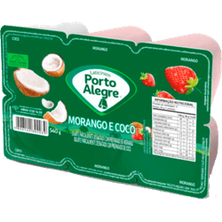 IOGURTE PORTO ALEGRE BANDEJA 540G MORANGO E COCO